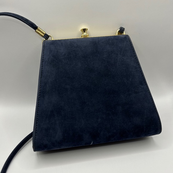 Cabrelli⎪Navy Blue Suede Crossbody Bag - Picture 2 of 9